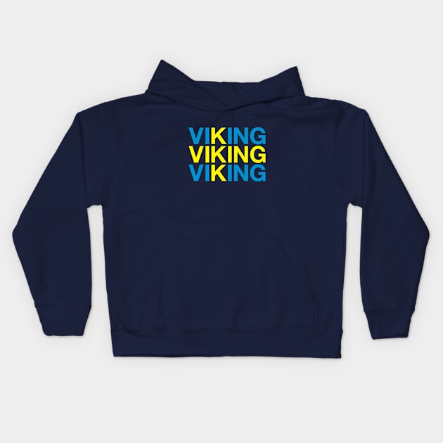 VIKING Swedish Flag Kids Hoodie by eyesblau